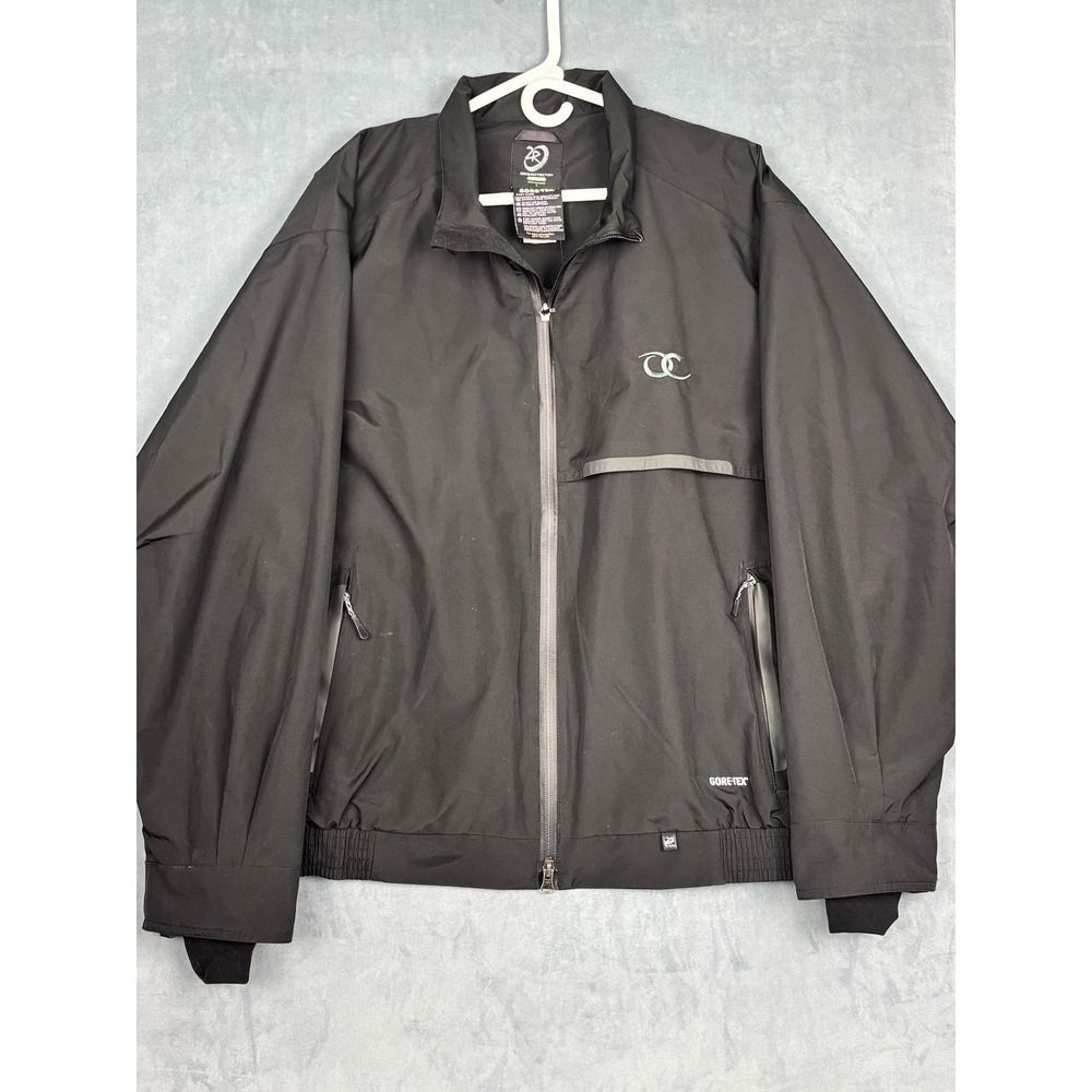 Zero Restriction Tour Series Gore-Tex Golf Jacket Mens Large Black Full Zip L